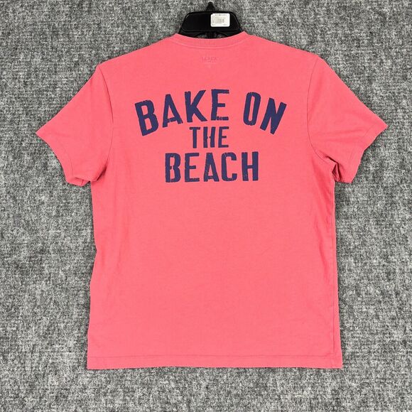 J Crew Shirt Mens Medium Red Lobster Bake Beach Tee Cotton Short Sleeve‎ - Picture 1 of 12